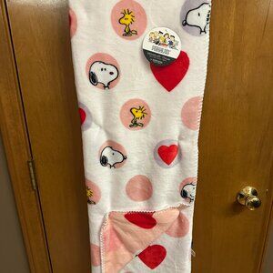 Peanuts Snoopy Woodstock REVERSIBLE NWT Valentine's Day 50 x 70" Blanket/Throw